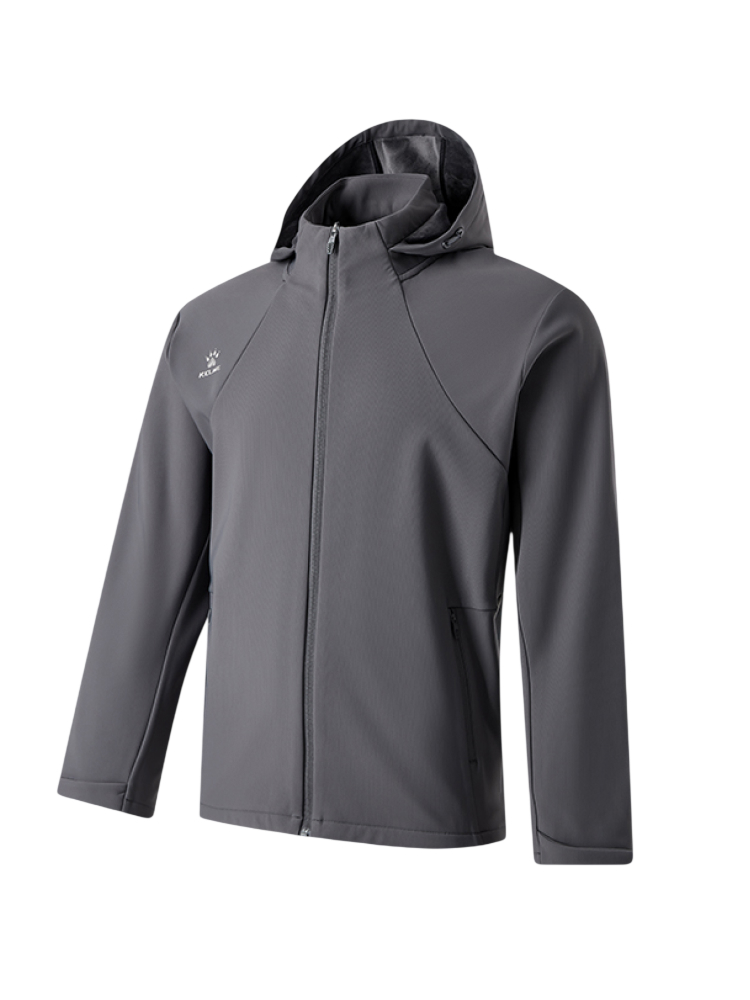 Демисезонная куртка KELME Plush Knitted Jacket (hooded) Grey