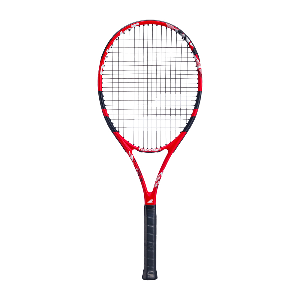 Ракетка б/т BABOLAT Evoke Team Gr2, 121269, для любит., графит,со струнами, красно-черный