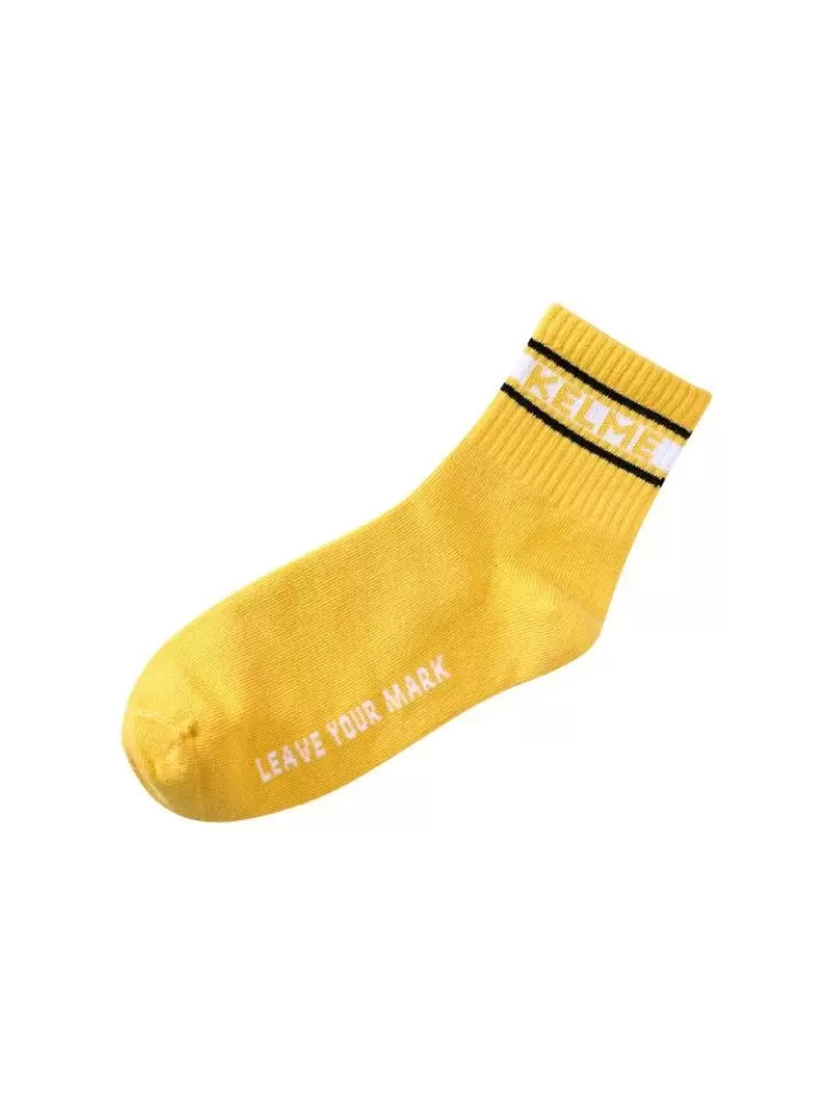 Носки KELME Men's Short Tube Casual Socks Yellow