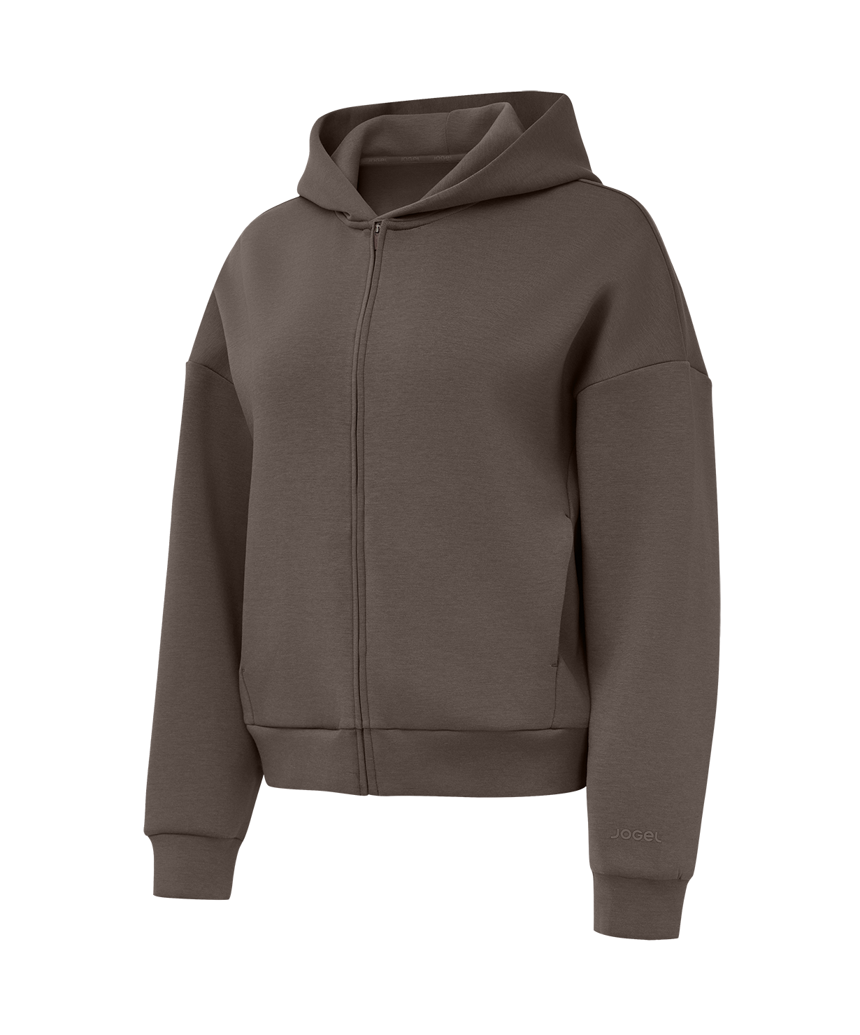 Худи на молнии JOGEL 360 Soft Zip Hoodie W Relaxed Fit, коричневый