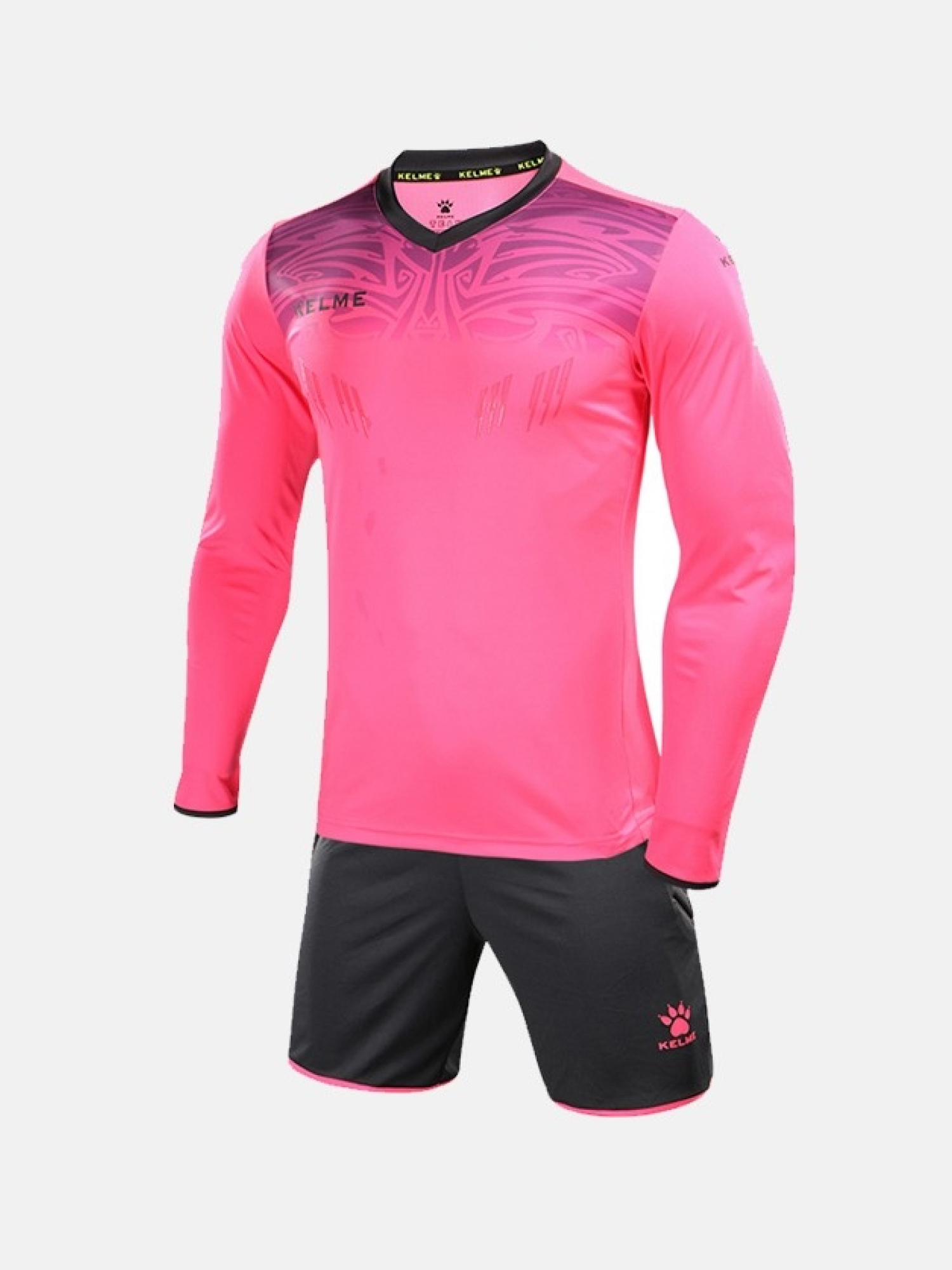 Детская вратарская форма KELME Goalkeeper L/S Suit Kid (Pink/Black)