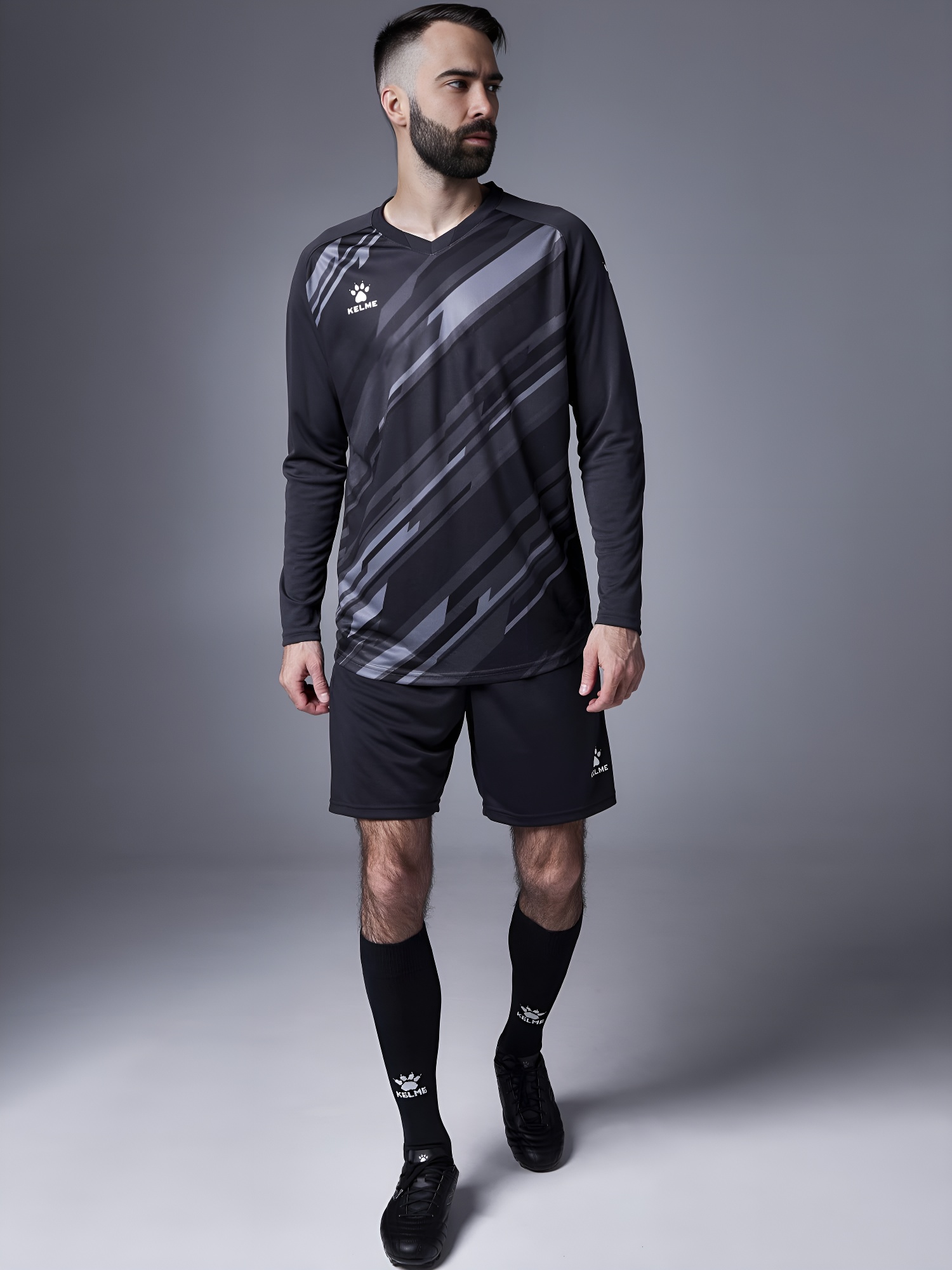 Вратарская форма KELME Long Sleeve Goalkeeper Suit Black