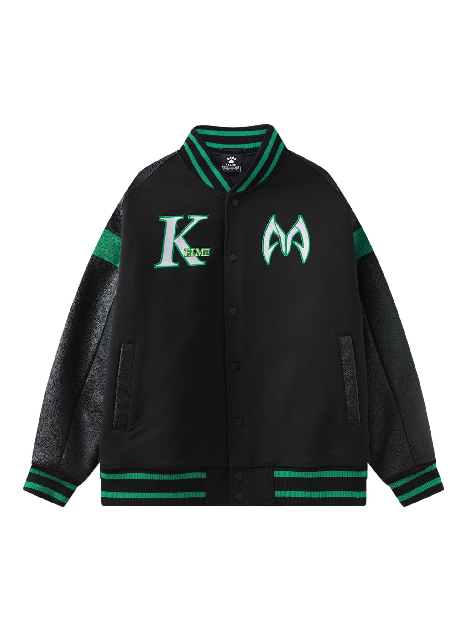 Бомбер KELME Baseball Jacket (Black/Green)