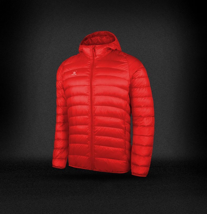 Пуховик KELME Premium Light Down Hooded Jacket Red