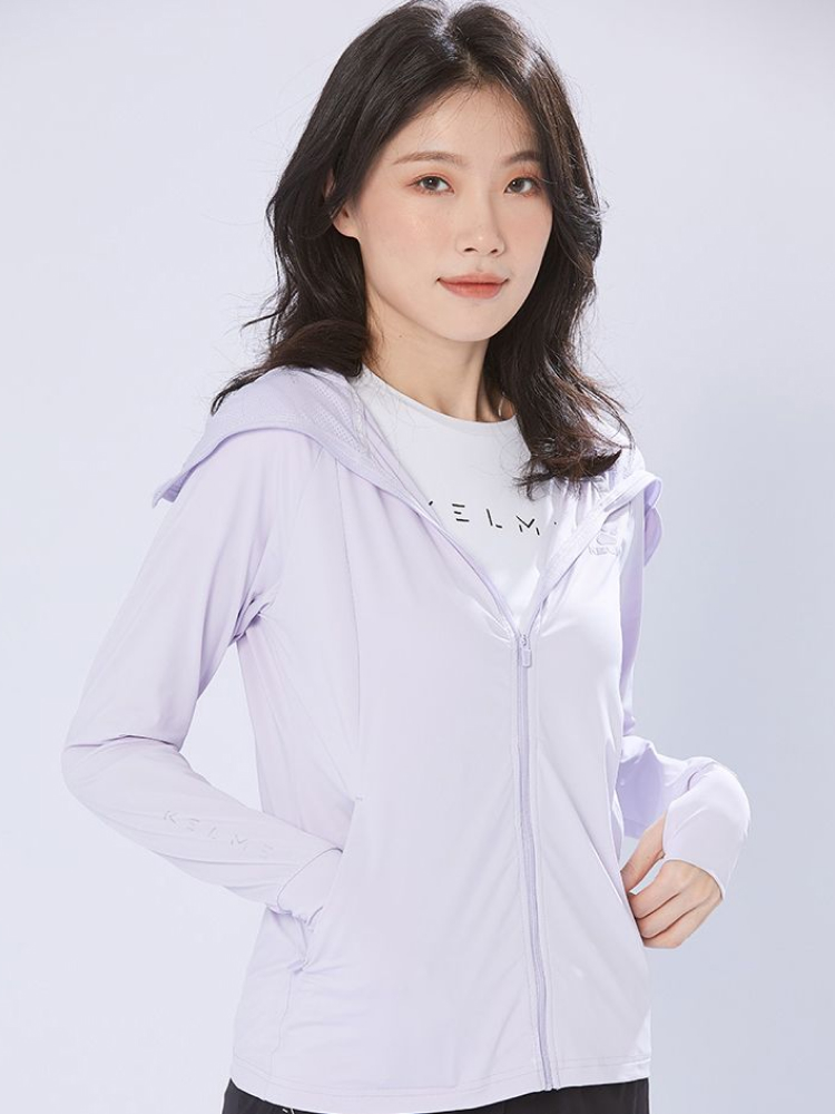 Ветровка KELME Knitted Sun Protection Skin Coat Light Purple