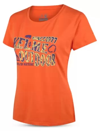Футболка KELME Women's Cotton Short-Sleeved T-Shirt Orange