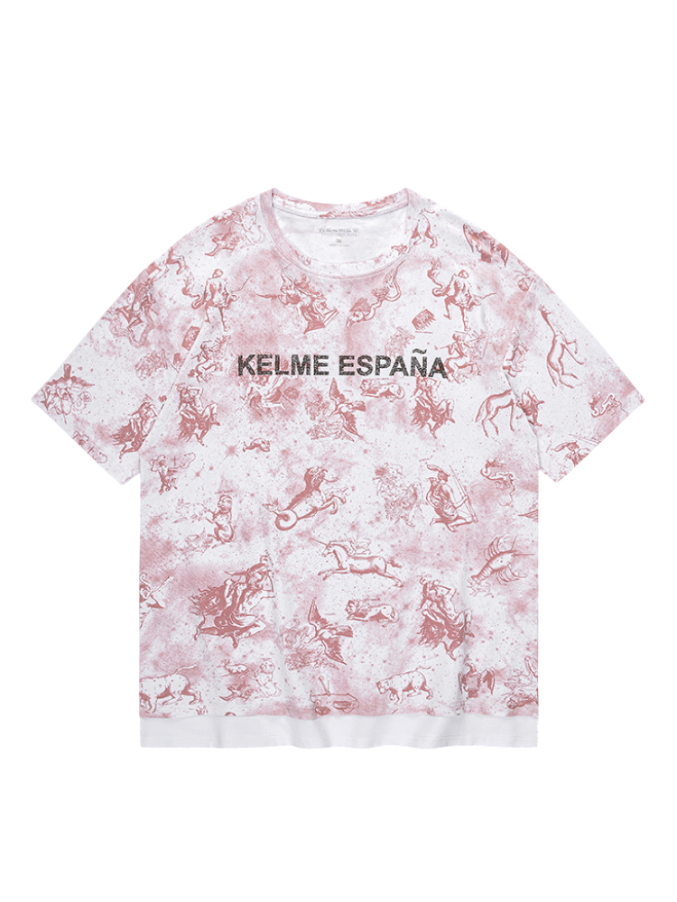 Футболка KELME Round Neck Short Sleeve T-shirt Pink