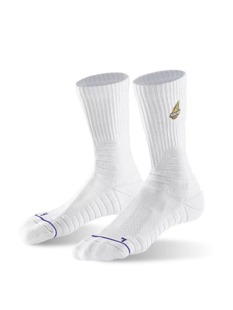 Носки KELME Long Basketball Socks (White/Violet)