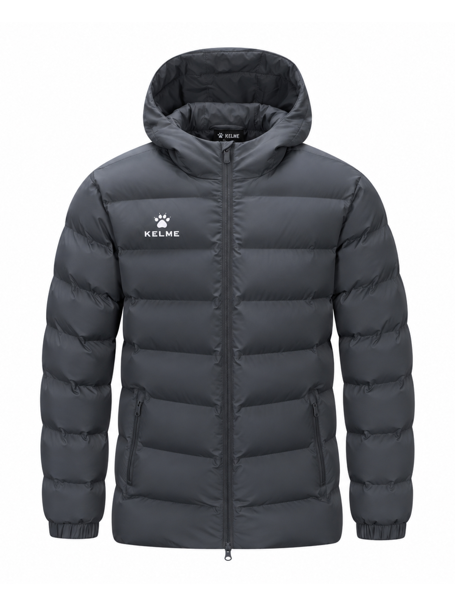 Пуховик KELME Hooded Short Cotton Jacket Dark Grey
