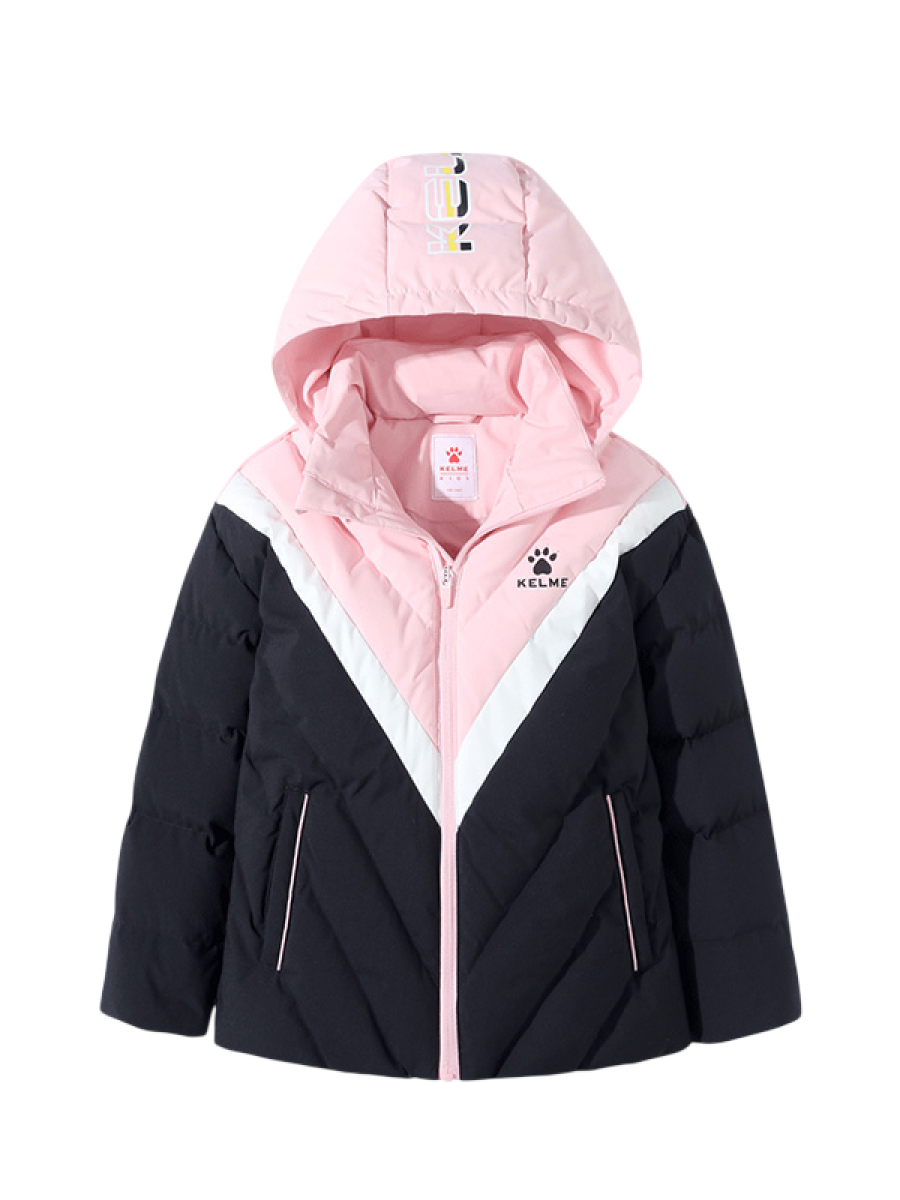 Детский пуховик KELME Girl's Down Jacket (Black/Pink)