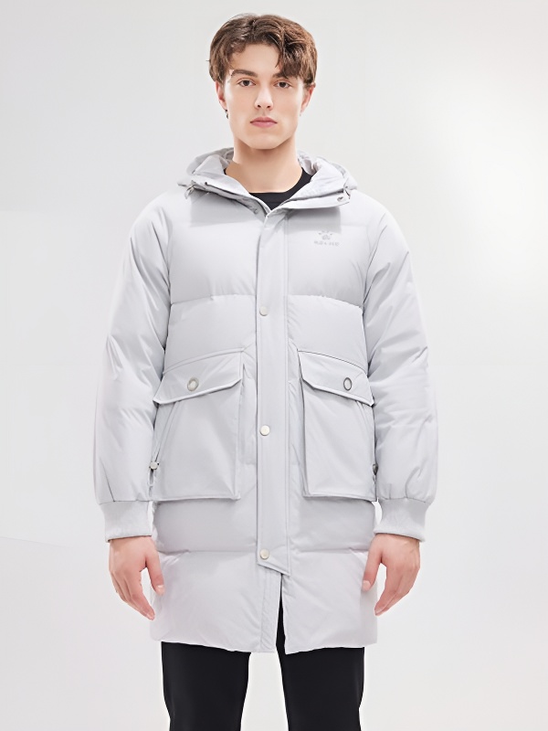 Пуховик KELME Mid Length Down Jacket Grey