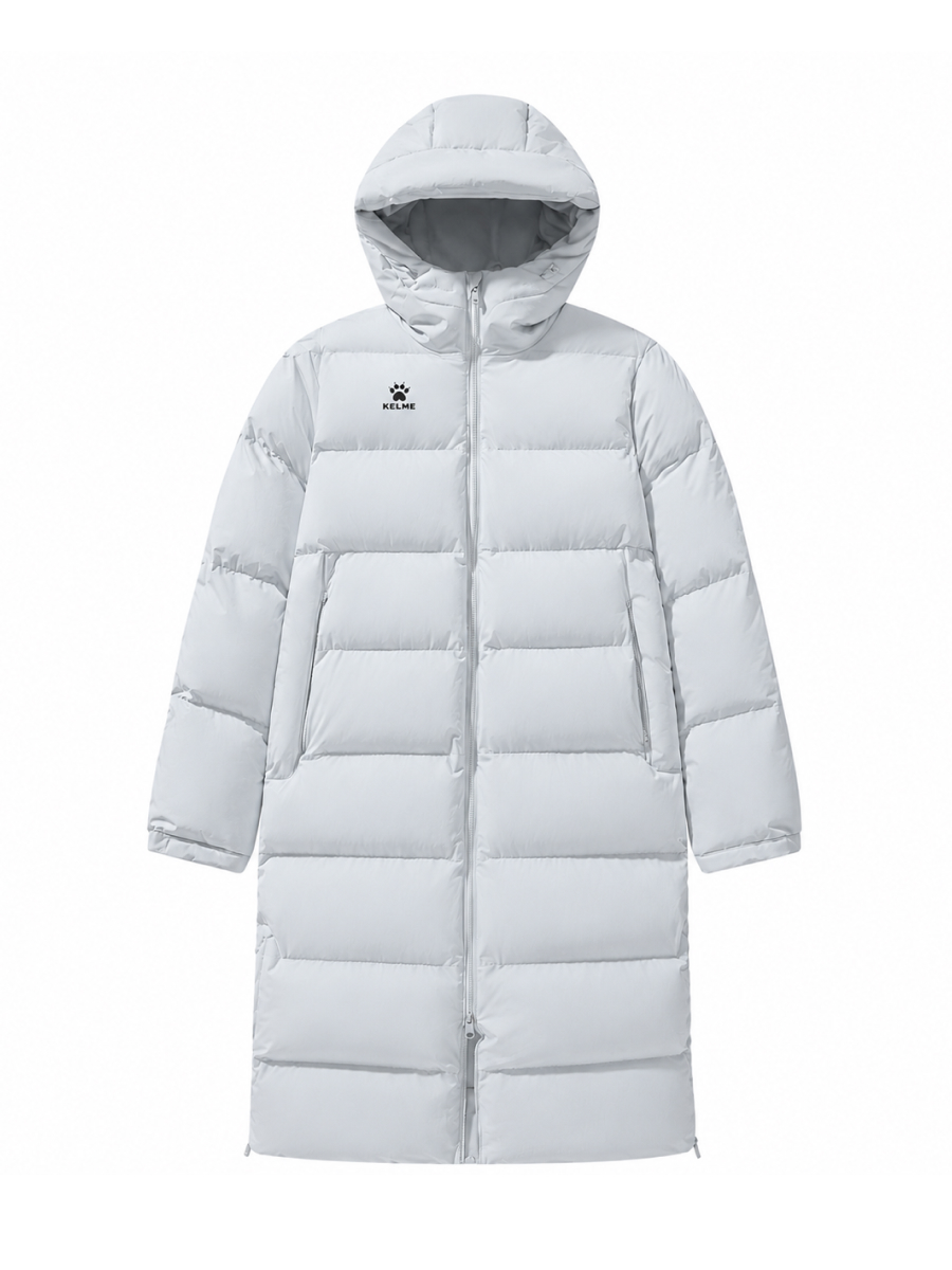 Пуховик KELME Men's Long Cotton Coat Light Gray