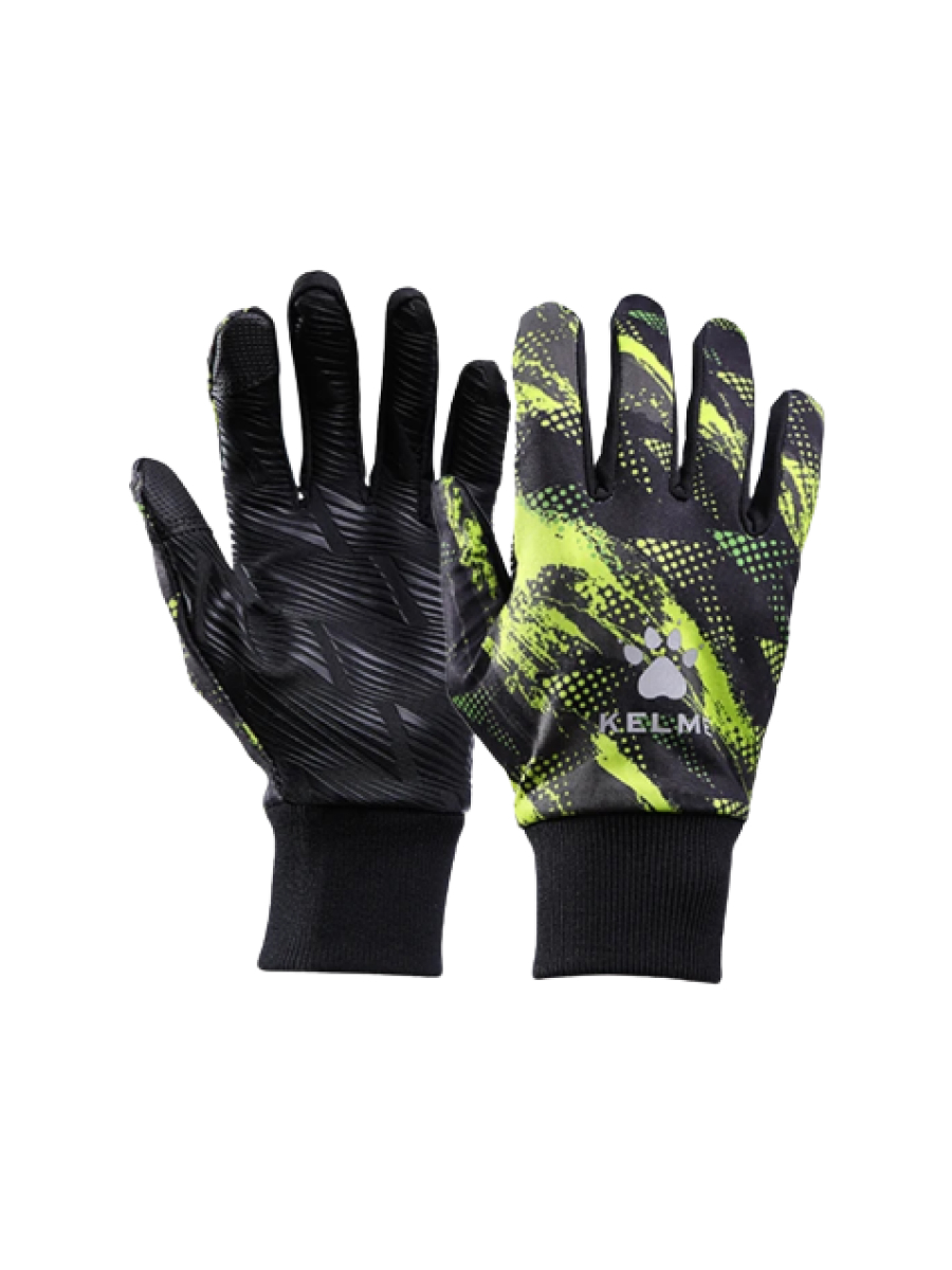 Перчатки KELME Cold Gloves (Black/Light Green)