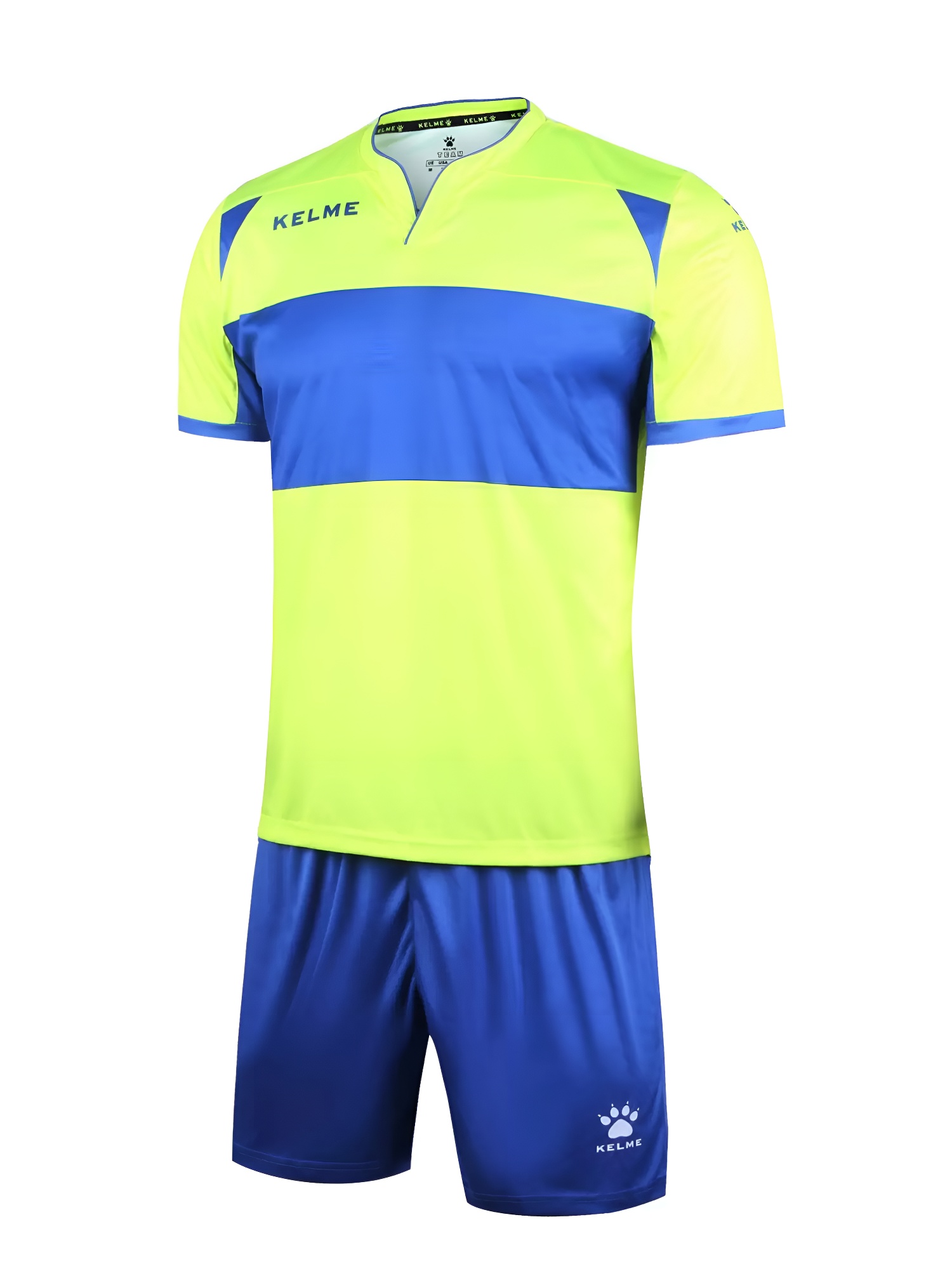 Футбольная форма KELME Short-Sleeved Football Uniform Suit Purple And White (Light Green/Blue)