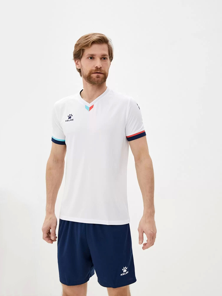 Футбольная форма KELME Short Sleeve Football Set (White/Dark Blue)
