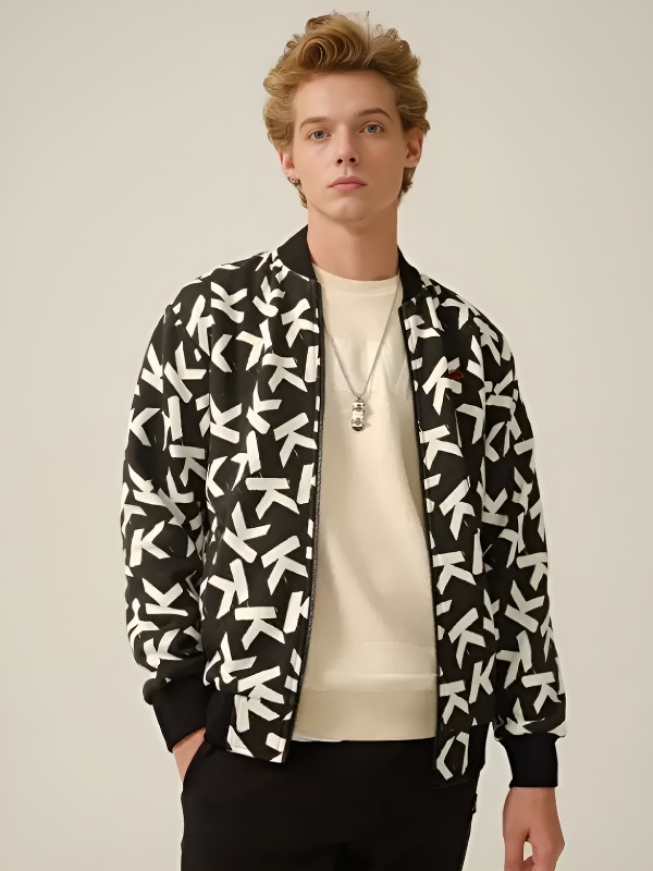 Бомбер KELME Knitted Coat (Black/White)