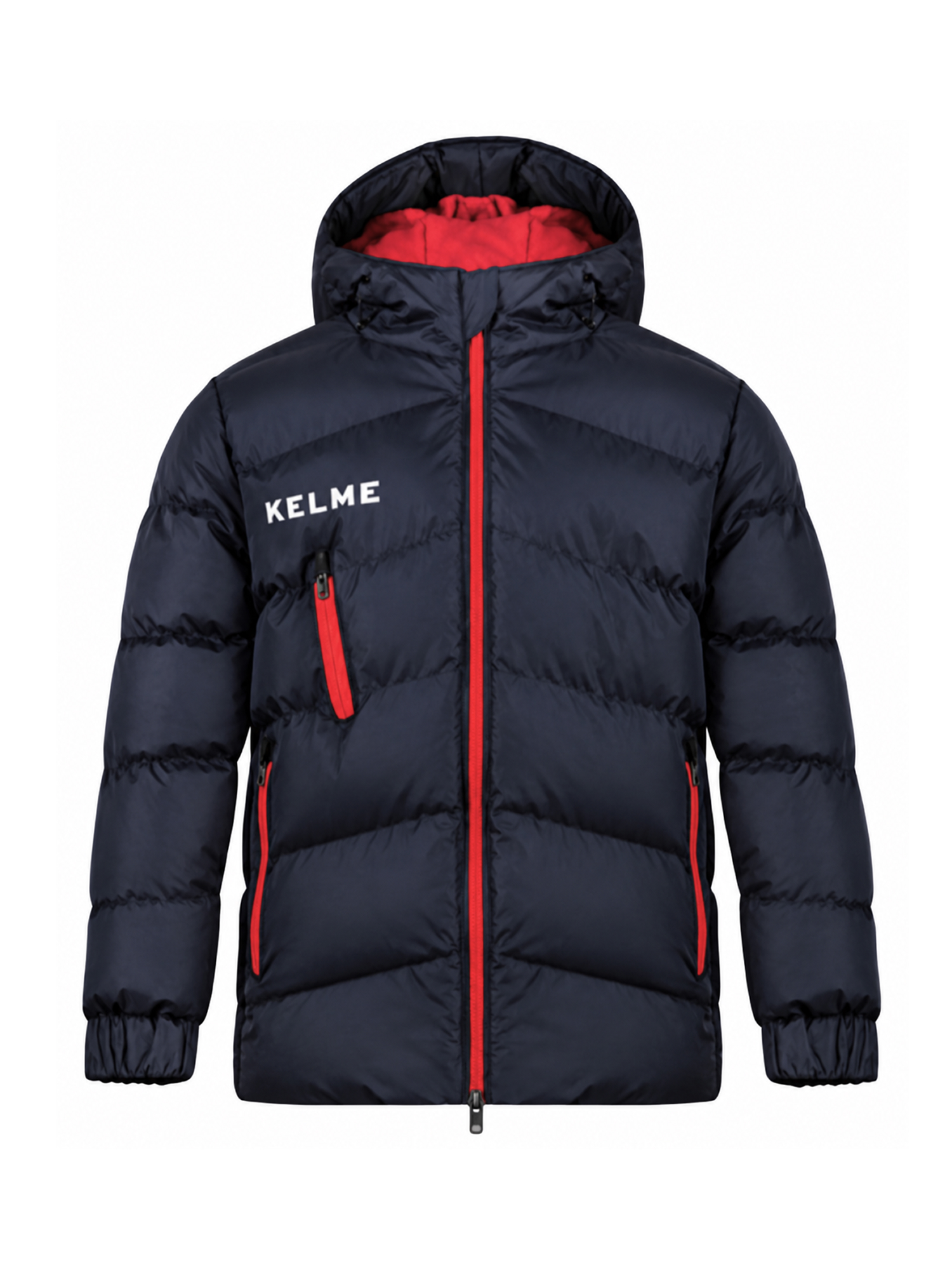 Детский пуховик KELME Padding Jacket Kids (Dark Blue/Red)