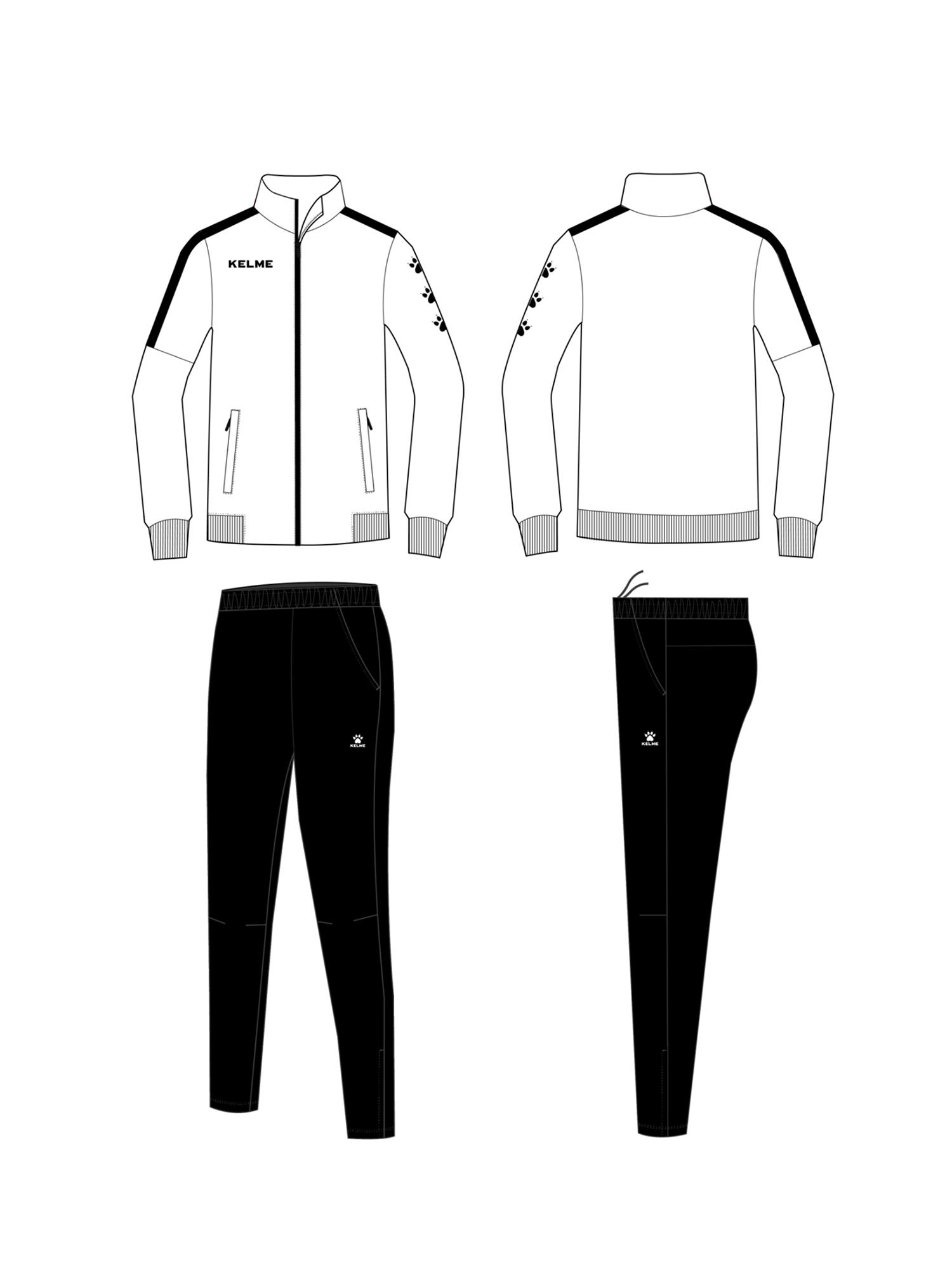 Спортивный костюм KELME TRACKSUIT White