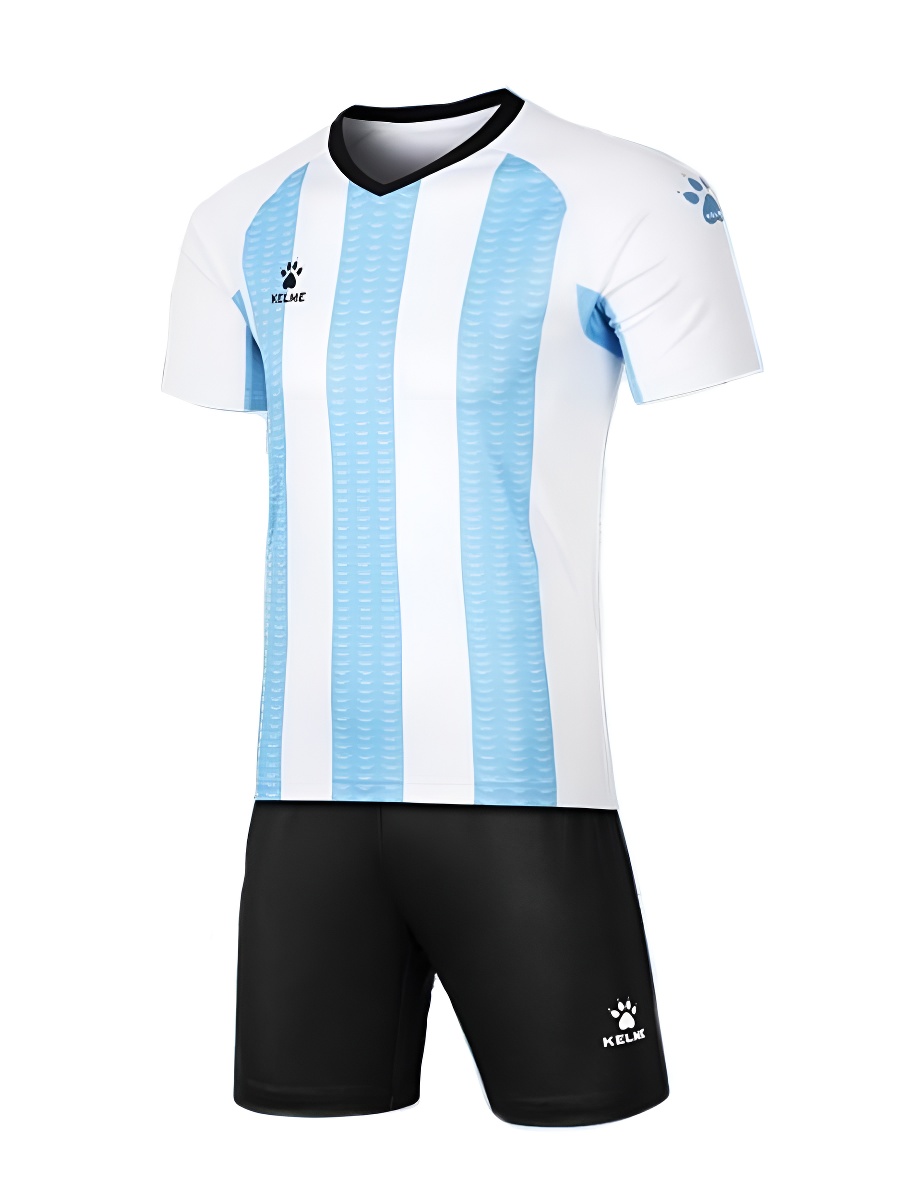 Детская футбольная форма KELME Football Uniform Set (White/Light Blue)