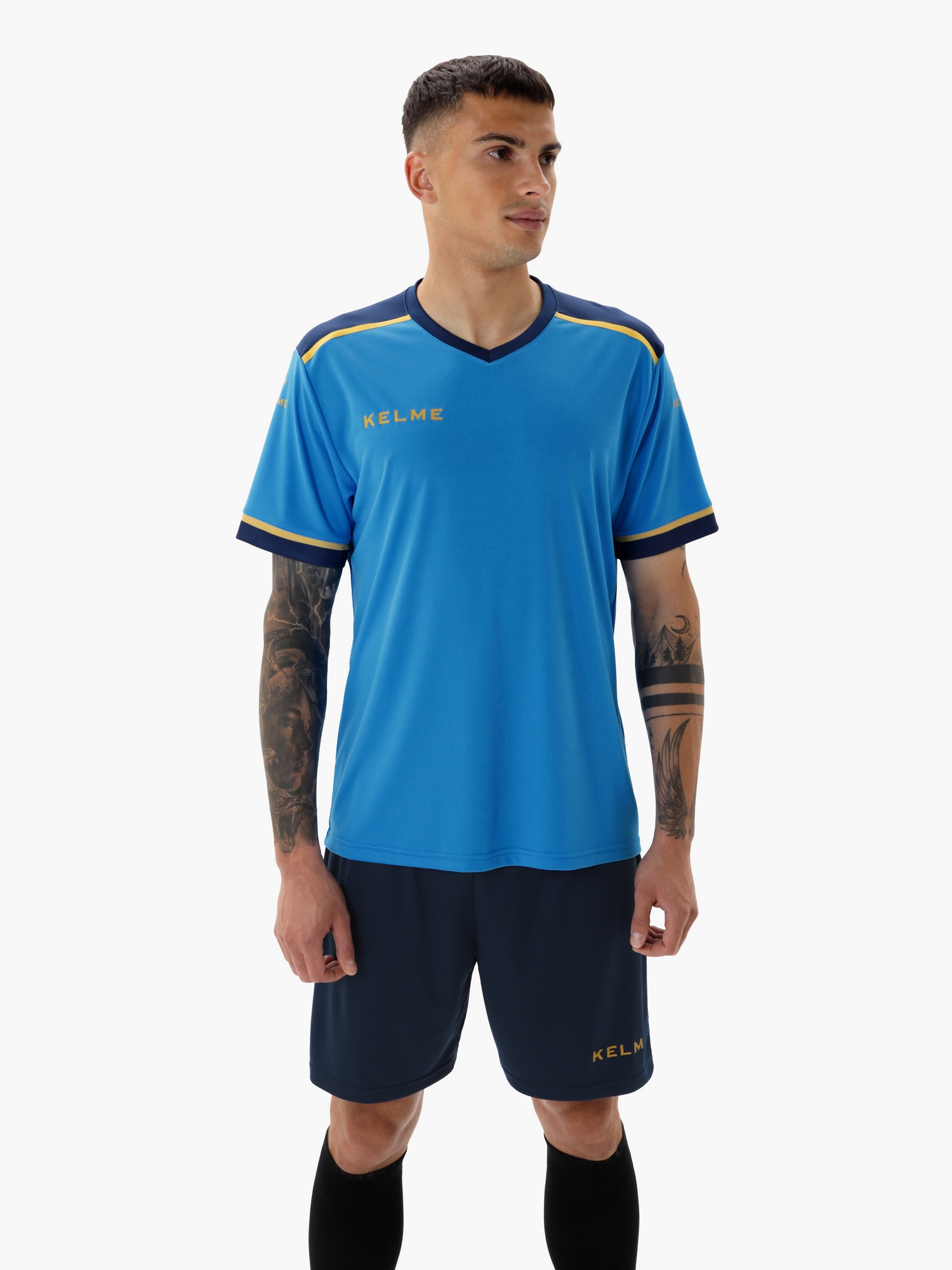 Футбольная форма KELME Football Suit (Light Blue/Dark Blue)