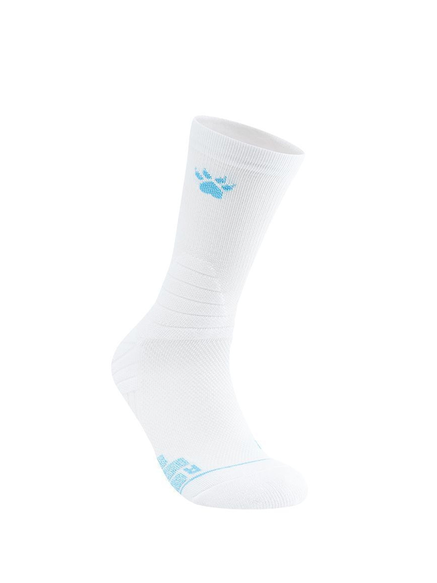 Спортивные носки KELME Long Sports Socks (White/Light Blue)