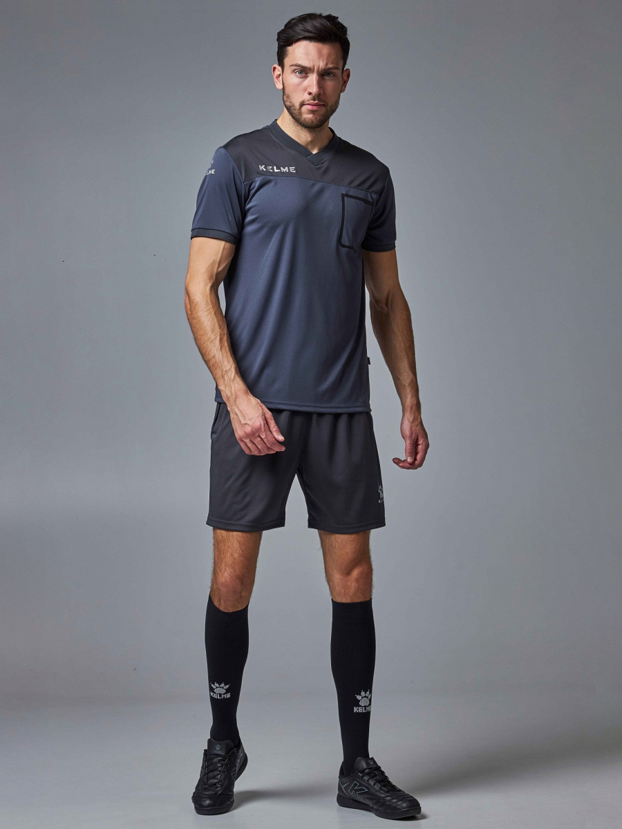 Судейская форма KELME Short Sleeve Refree Set Dark Grey