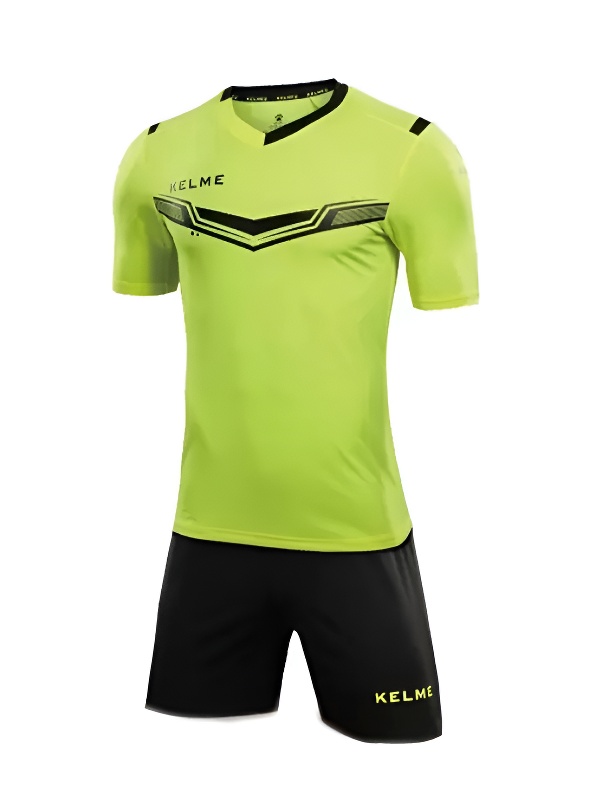 Детская футбольная форма KELME Short Sleeve Football Kid Set (Light Green/Black)