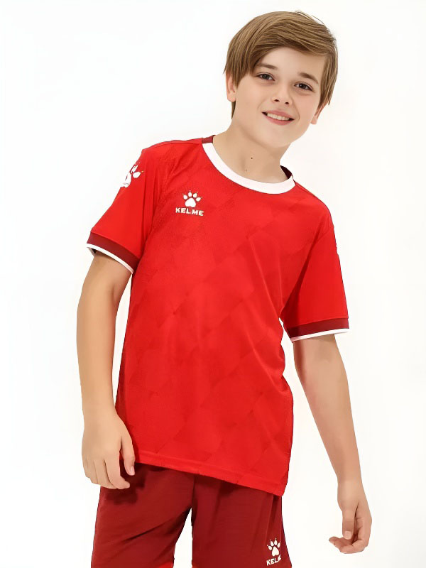 Детская футбольная форма KELME Short-Sleeved Football Suit Red