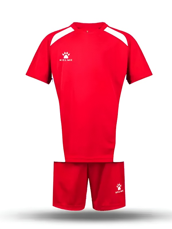 Детская футбольная форма KELME Short Sleeve Football Kid Set (Red/White)