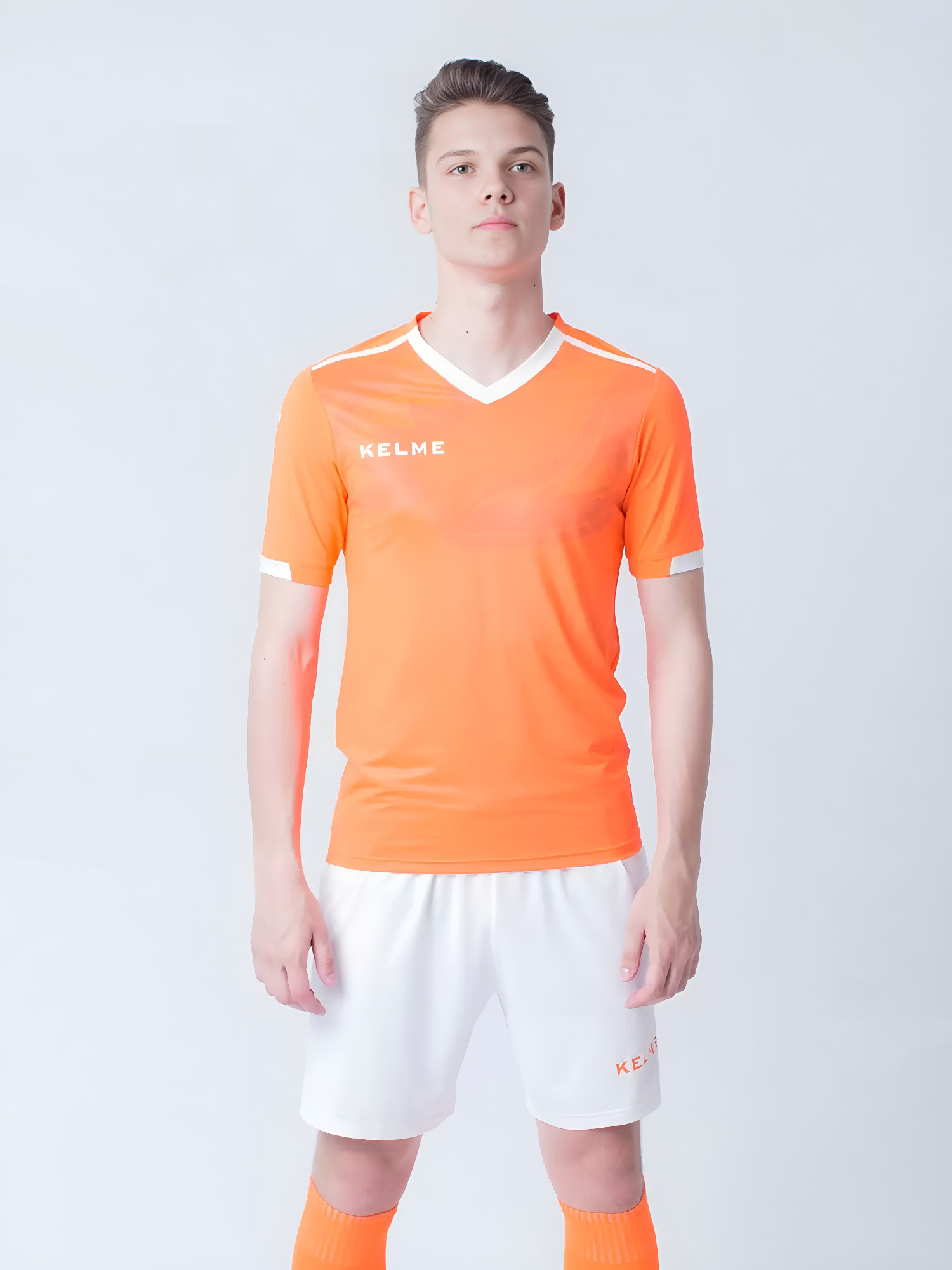 Футбольная форма KELME Short Sleeve Football Set (Orange/White)