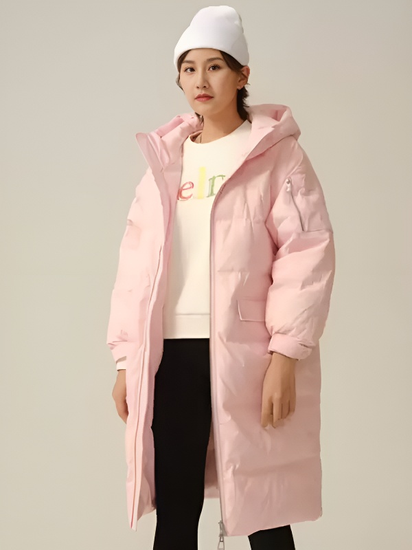 Пуховик KELME Long Down Jacket Pink