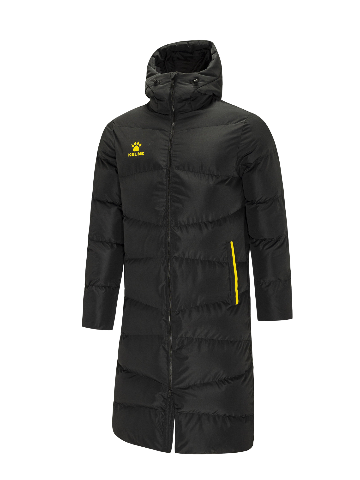 Пуховик KELME Adult Long Jacket (Black/Yellow)