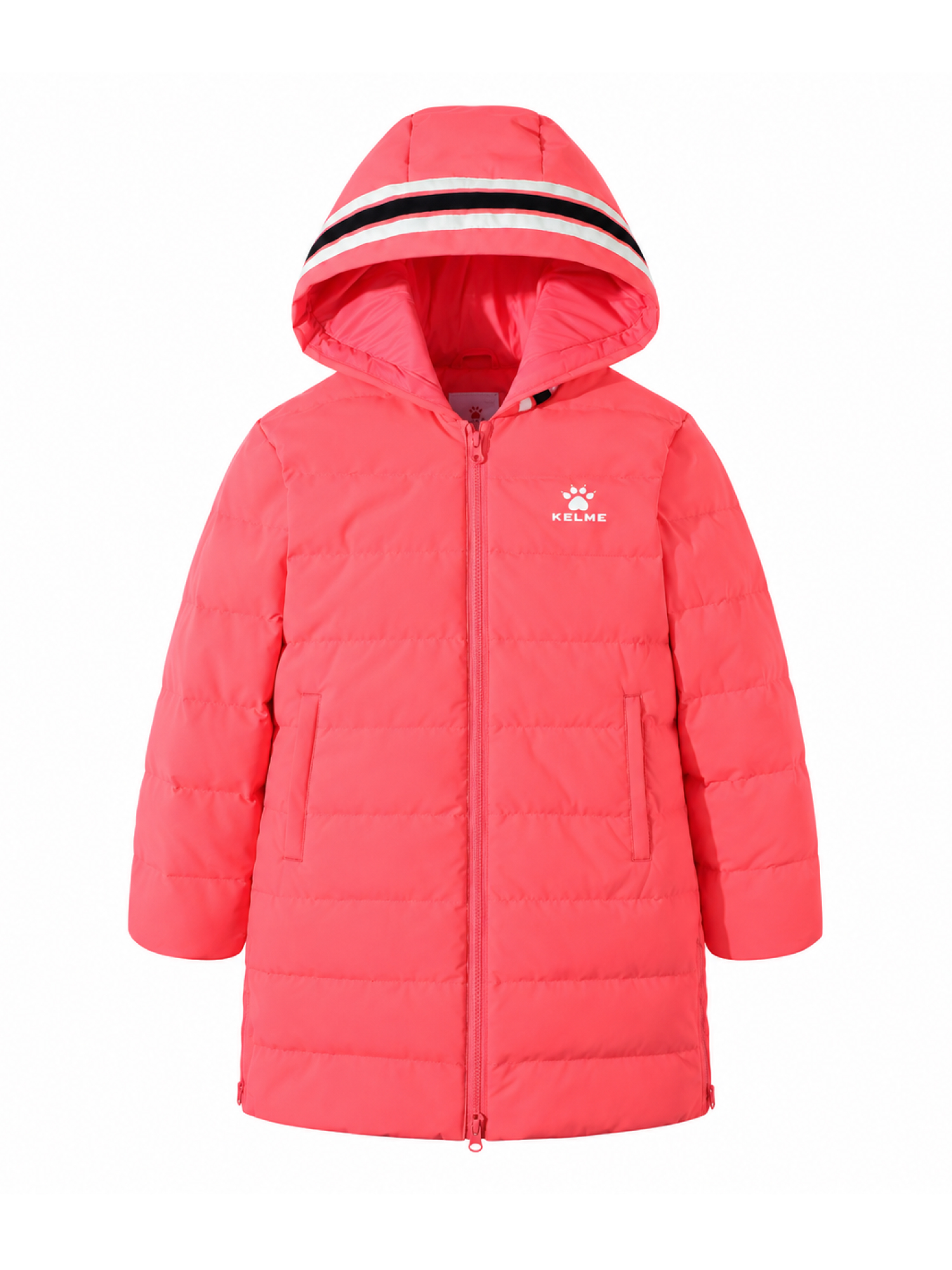 Детский пуховик KELME Girl's Mid-Length Down Jacket Pink