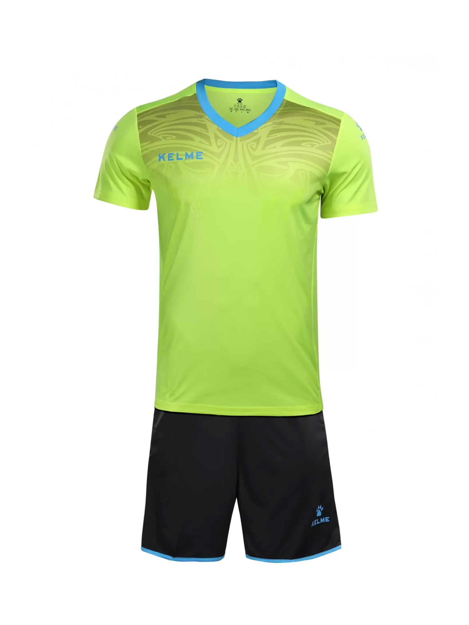 Вратарская форма KELME Goalkeeper Short Sleeve Suit (Light Green/Black)