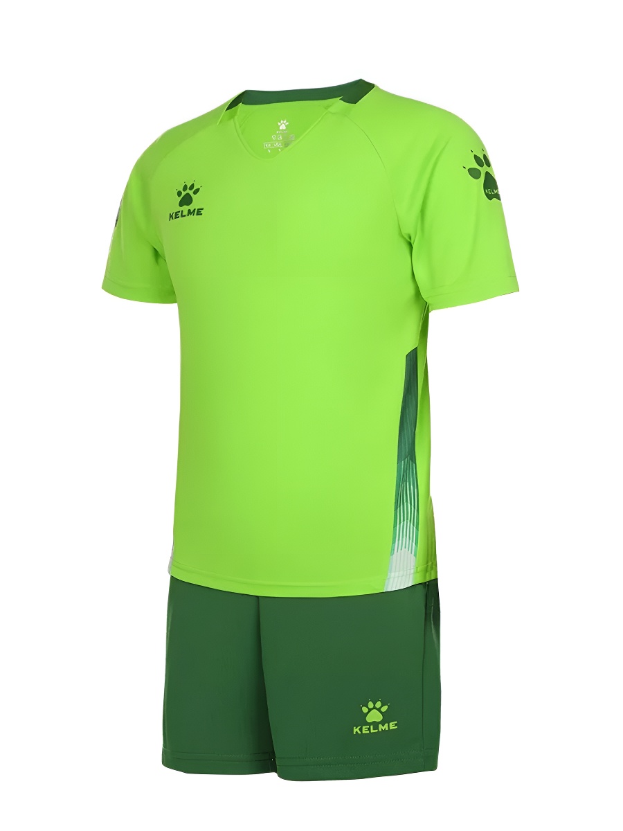 Футбольная форма KELME Short Sleeve Football Suit (Light Green/Green)