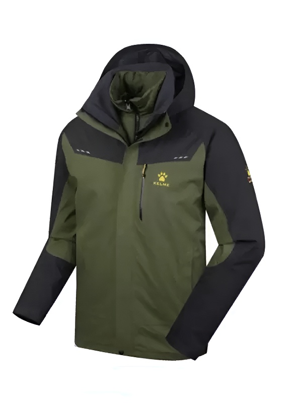 Куртка утепленная KELME Men's Jacket (Two-Piece Suit) (Green/Black)
