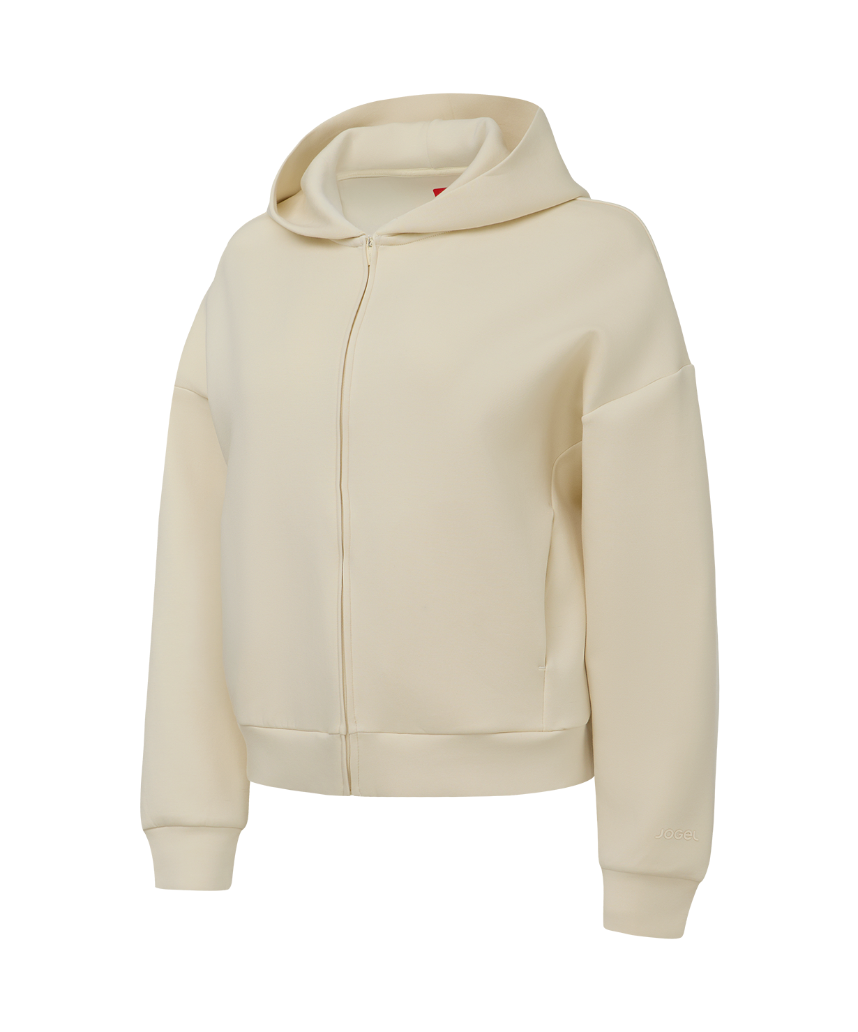 Худи на молнии JOGEL 360 Soft Zip Hoodie W Relaxed Fit, молочный