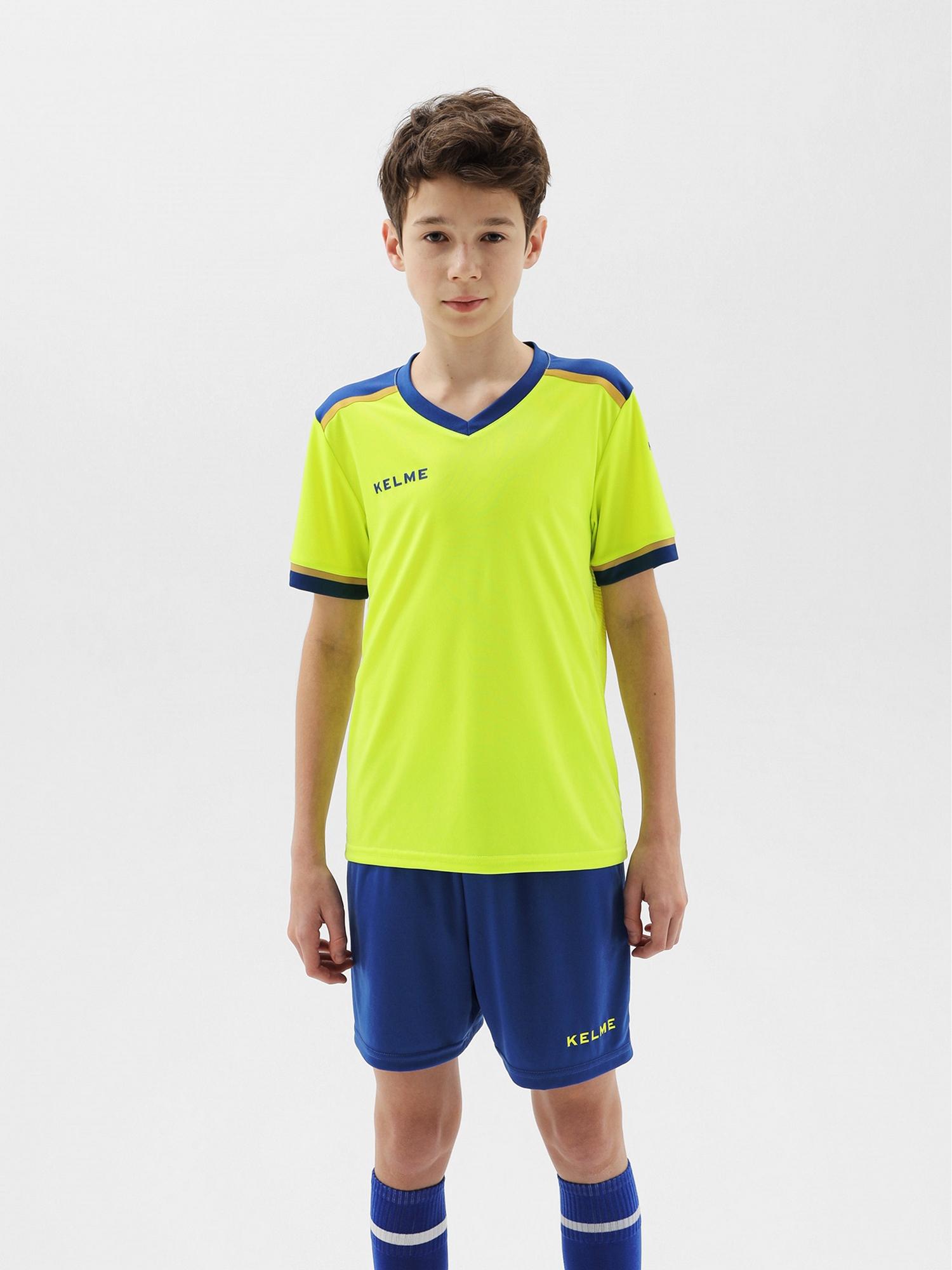 Детская футбольная форма KELME Football Suit (Yellow/Blue)