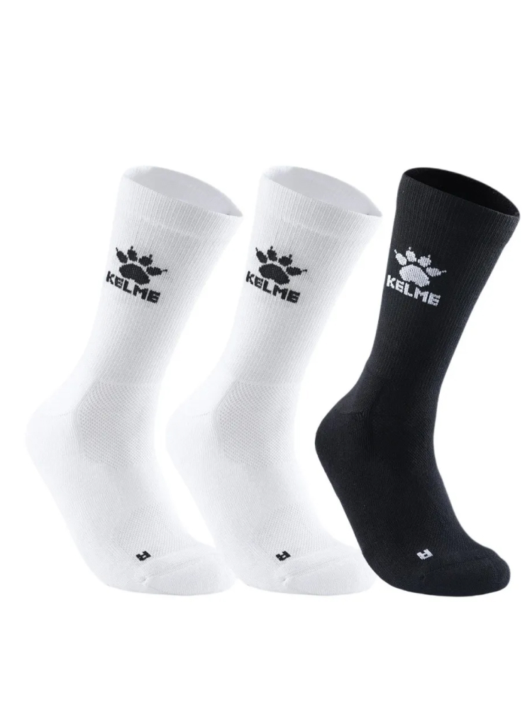 Носки KELME Knee-high Athletic Socks (3 Pairs) Black/White