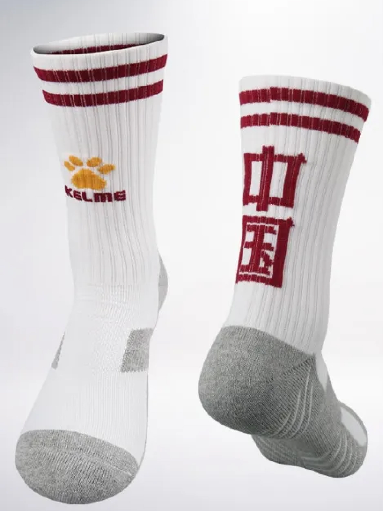 Носки KELME Socks For Football And Basketball (White/Grey)