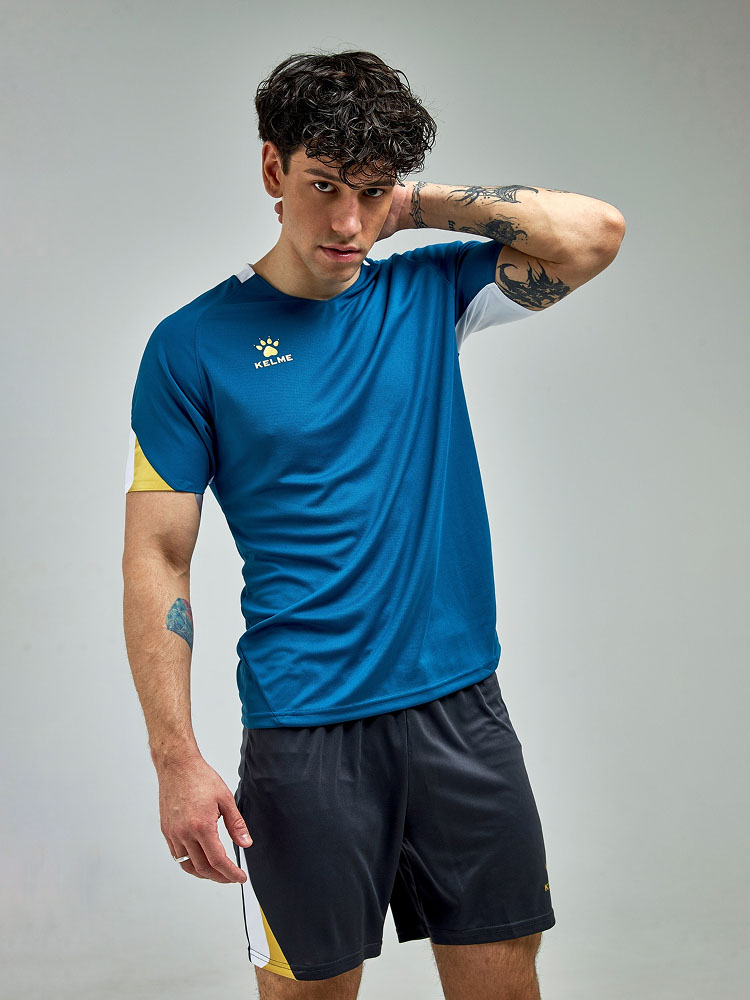 Футбольная форма KELME Short-Sleeved Football Suit Dark Blue