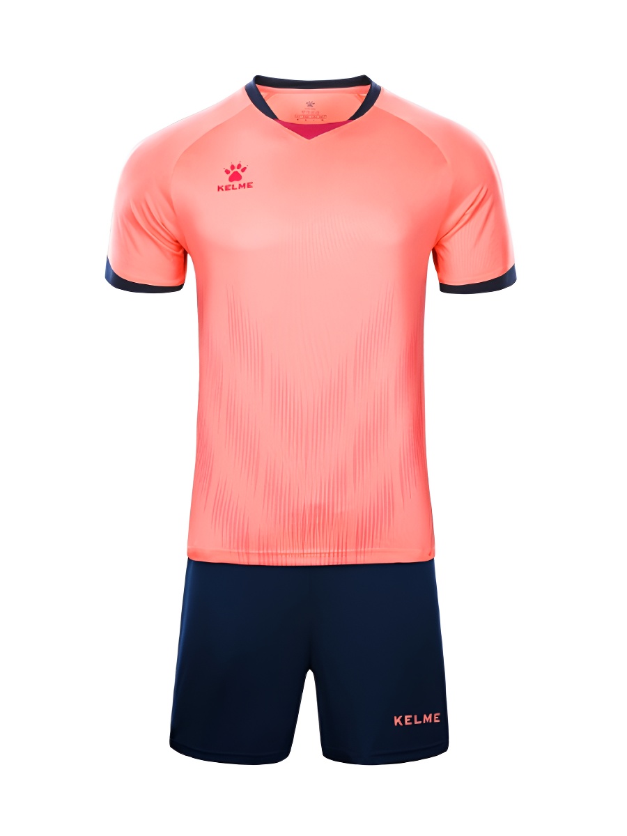 Футбольная форма KELME Short Sleeve Football Suit (Pink/Dark Blue)