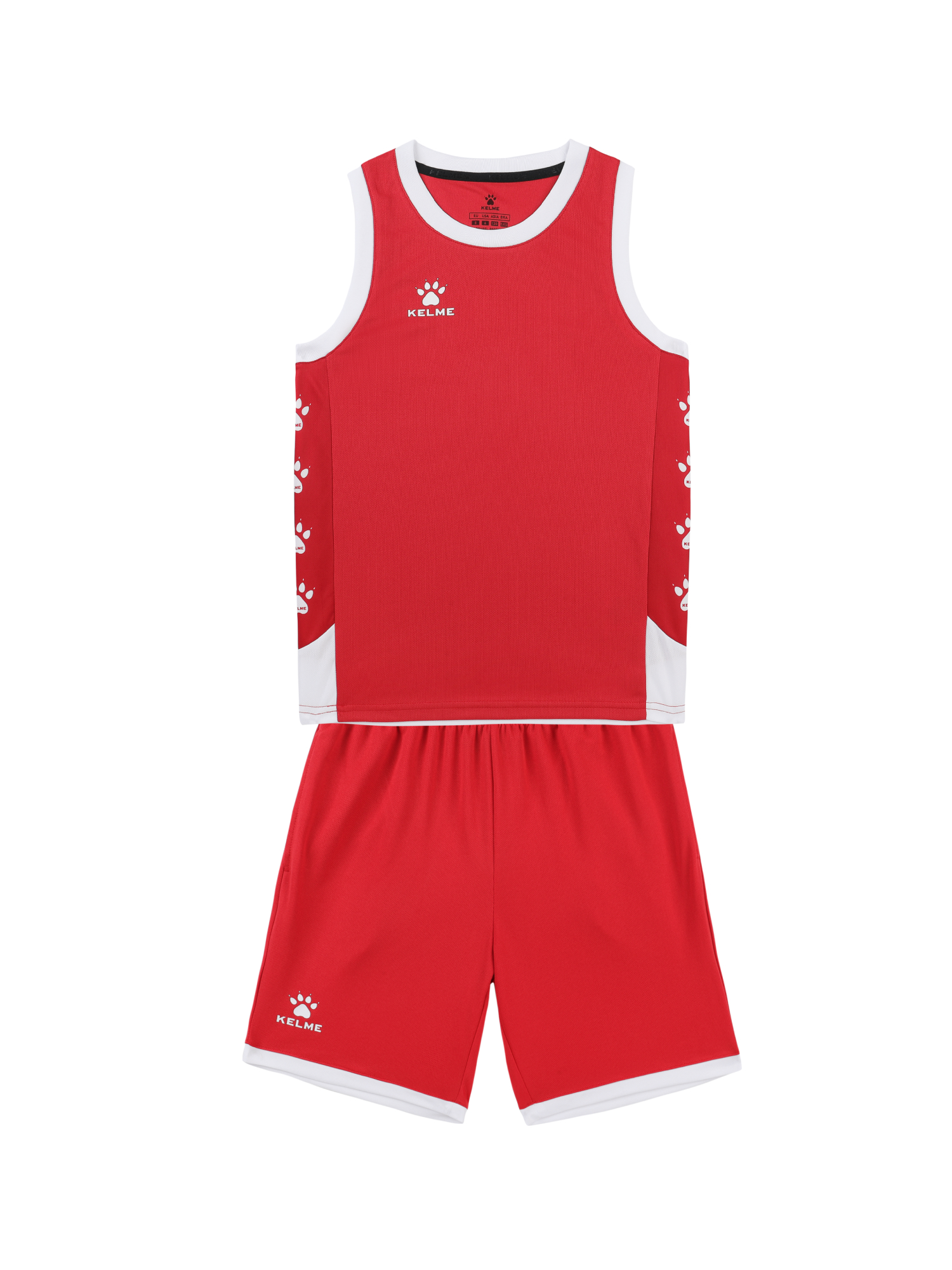 Детская баскетбольная форма KELME Children's Basketball Uniform Red