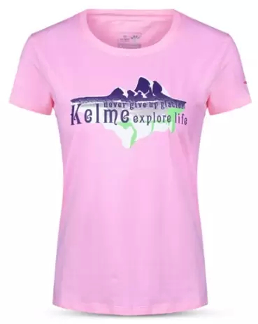 Футболка KELME Women's Cotton Short-Sleeved T-Shirt Light Pink