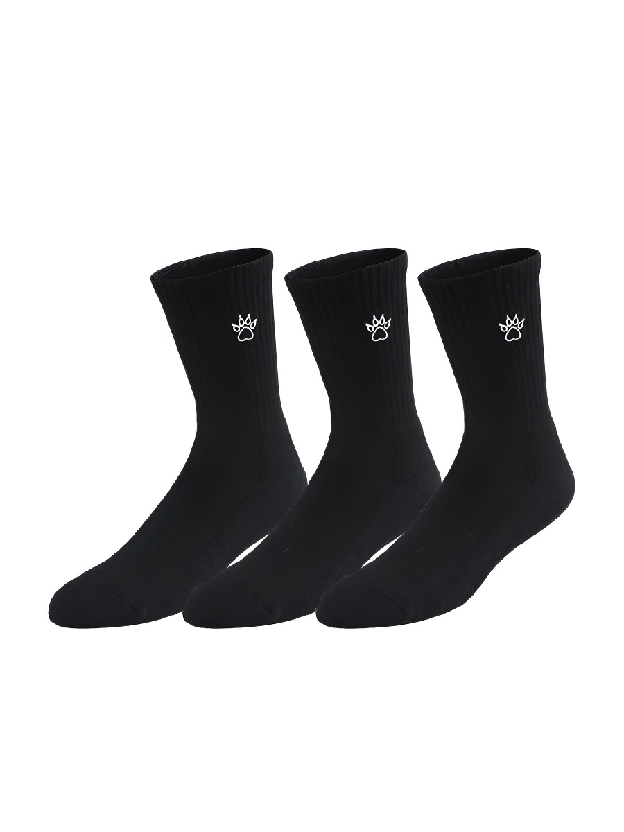 Носки KELME Long-tube sports socks (three pairs) Black