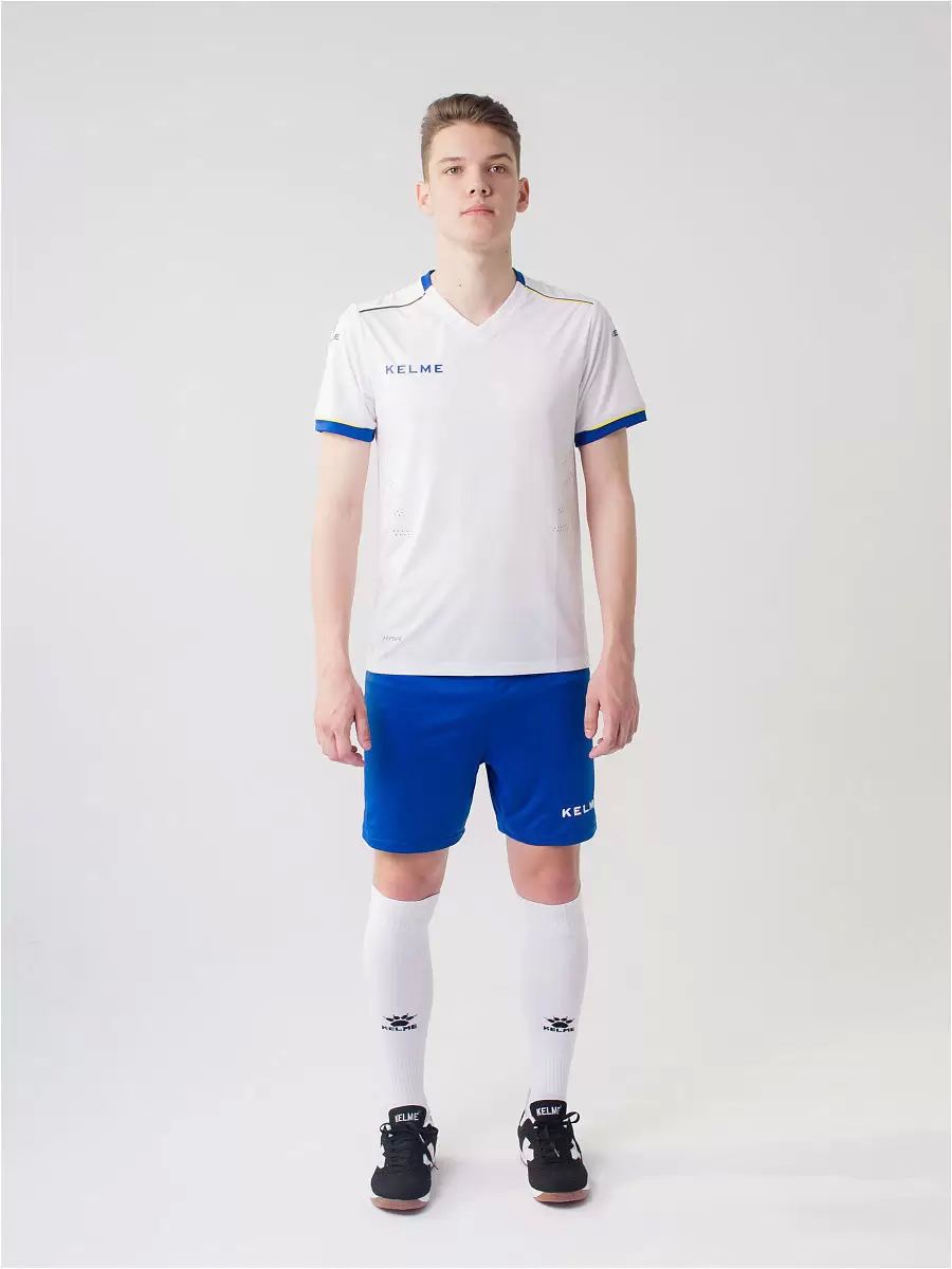 Футбольная форма KELME Short Sleeve Football Set (White/Blue)