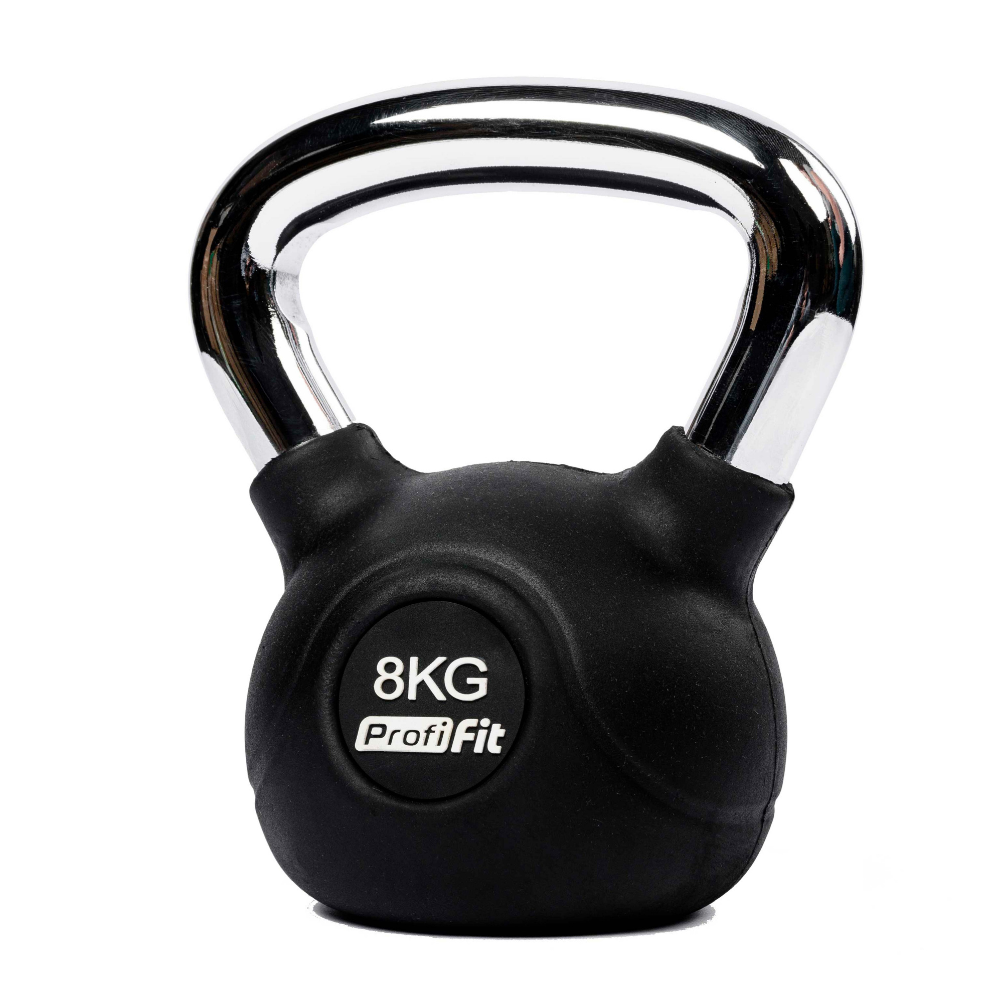 Гиря обрезиненная с хромированной ручкой PROFI-FIT 8 кг