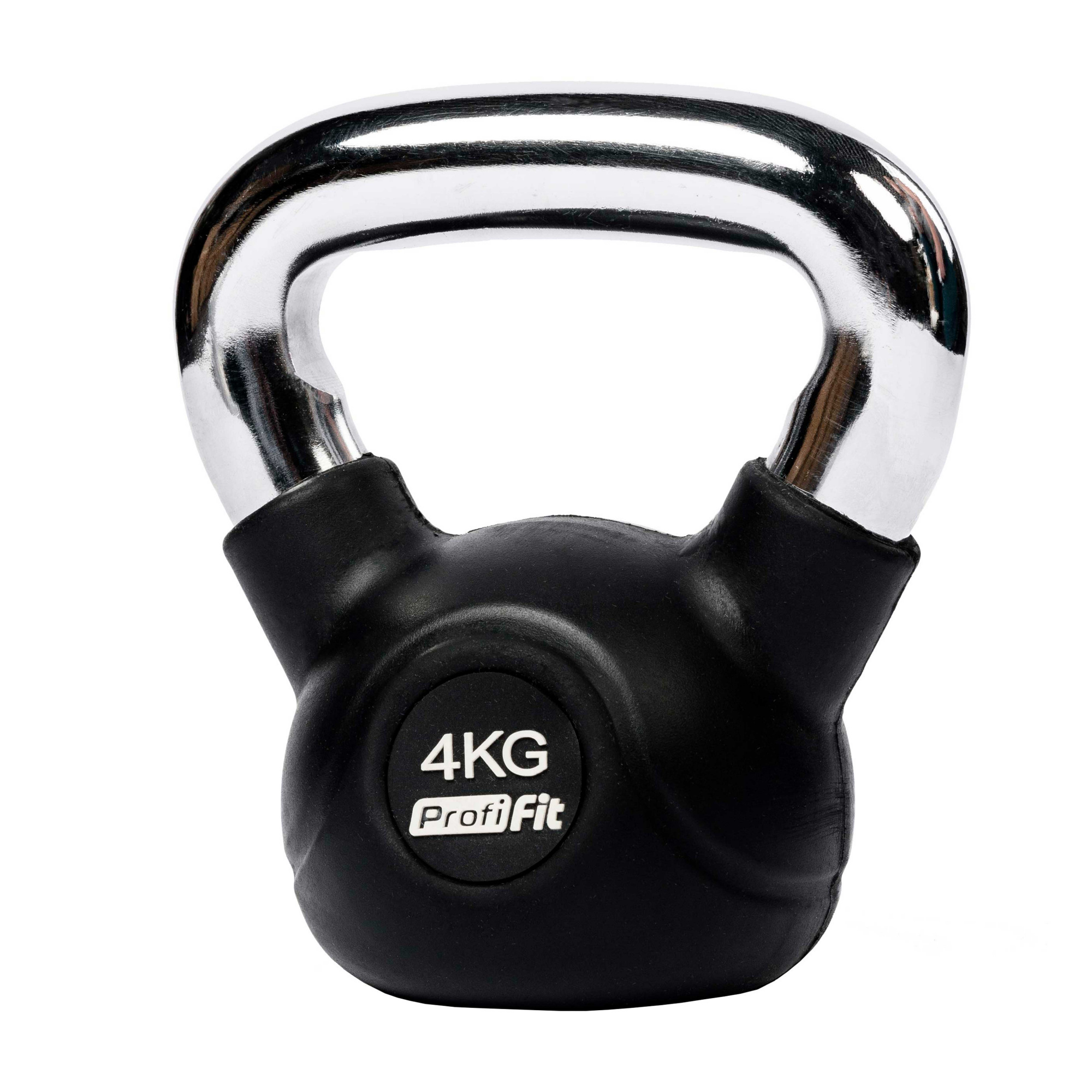 Гиря обрезиненная с хромированной ручкой PROFI-FIT 4 кг