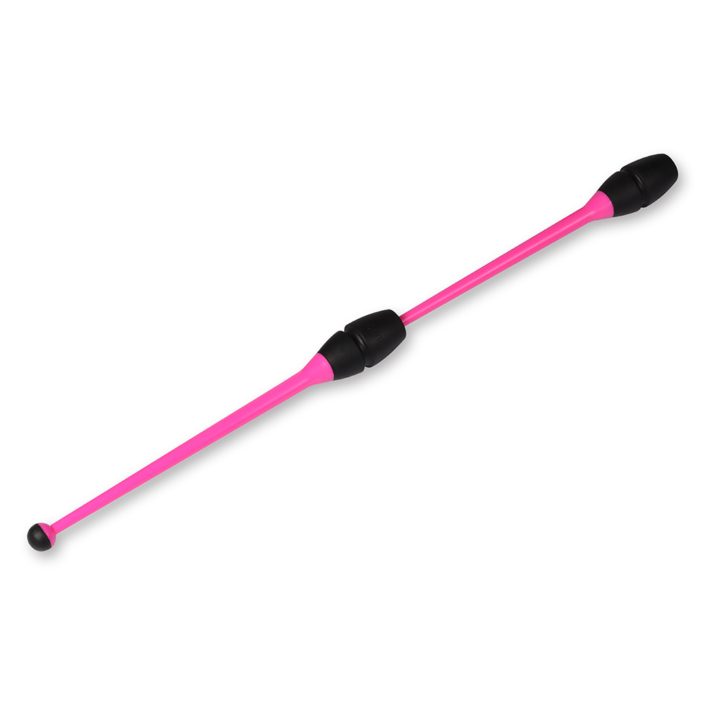 Булавы для худ. гимнастики INDIGO, IN018-PB, 41 см, пластик, каучук, в компл. 2шт, розово-черный