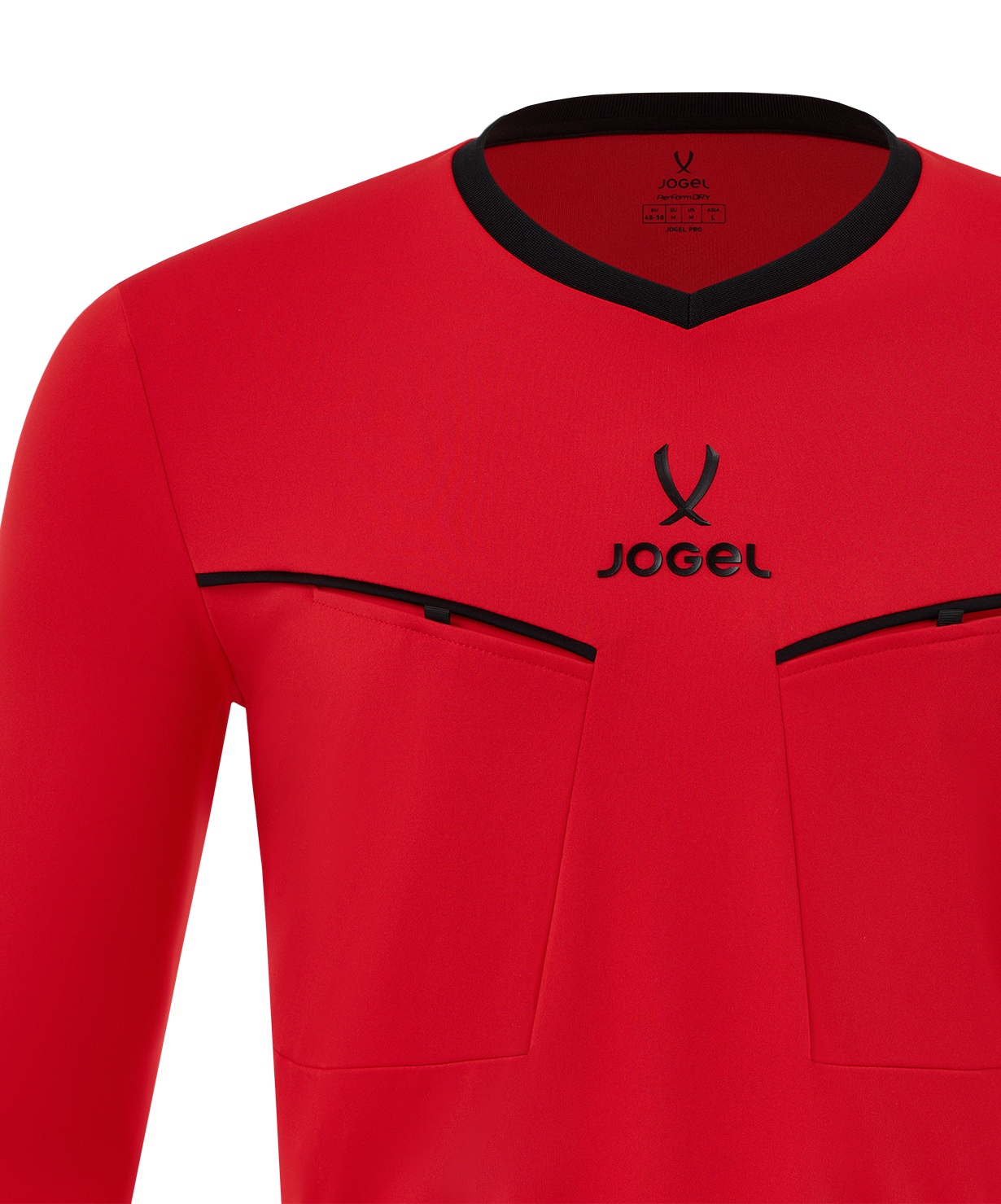 Лонгслив судейский JOGEL DIVISION PerFormDRY Referee LS Tee 2.0, красный, размер L
